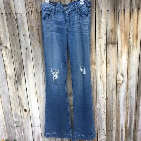 NWT Koral Crease Front Flare Leg Jean Babylon Blue 29