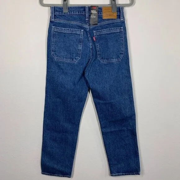 NWT Levi's Wedgie High Waist Straight Leg Crop Jeans - Size 26