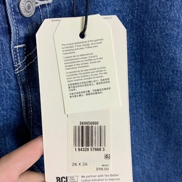 NWT Levi's Wedgie High Waist Straight Leg Crop Jeans - Size 26