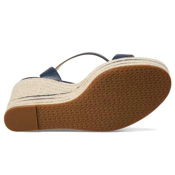 NWT MICHAEL Kors Women's Leighton Wedge Shoes,Navy-Size 10