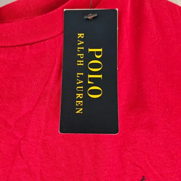 NWT Polo Ralph Lauren Men's Red Classic-Fit Short-Sleeve T-Shirt Size S