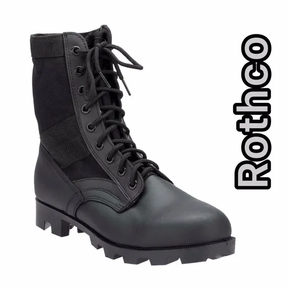 NWT ROTHCO MILITARY-STYLE JUNGLE UNISEX BLACK COMBAT BOOT