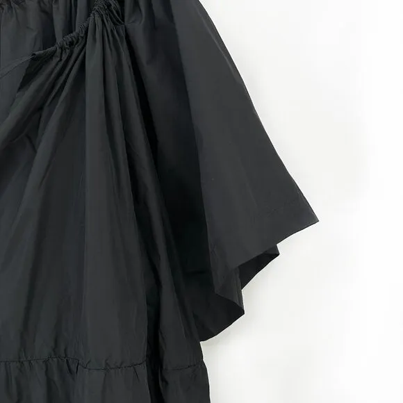 NWT Saint Art Sierra Black Taffeta Loose Fit Lightweight Midi Dress sz L