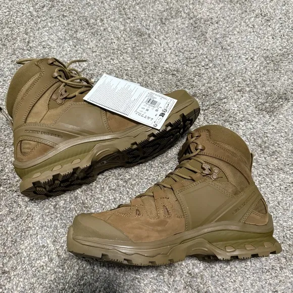 NWT Salomon Mission Quest 4D Gore-Tex Forces 2 Coyote Brown Hiking Boots Women 9