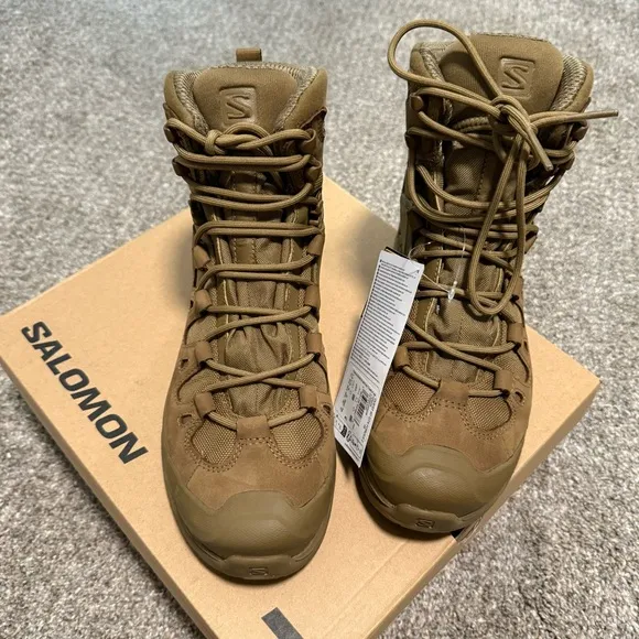 NWT Salomon Mission Quest 4D Gore-Tex Forces 2 Coyote Brown Hiking Boots Women 9