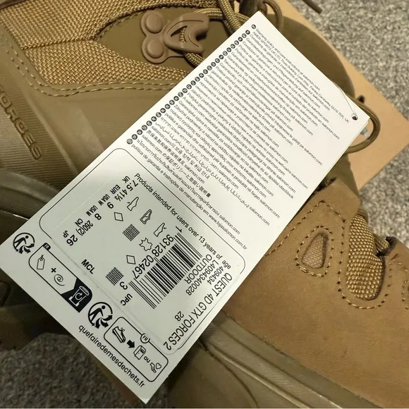 NWT Salomon Mission Quest 4D Gore-Tex Forces 2 Coyote Brown Hiking Boots Women 9