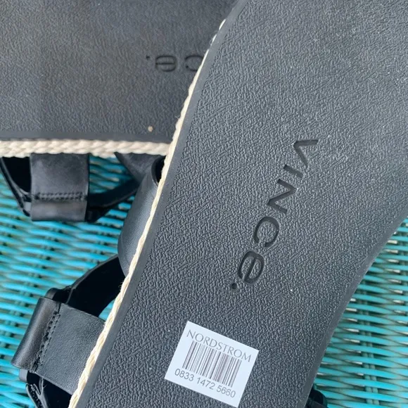 NWT Vince leather espandrille sandals