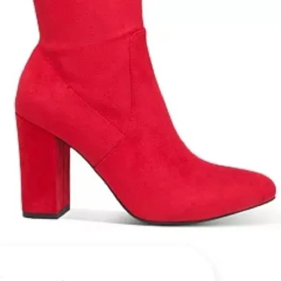 NWT Wild Pair 6 &amp; 10 Bravy Over-The-Knee Stretch Suede Block Heel Boots New Box