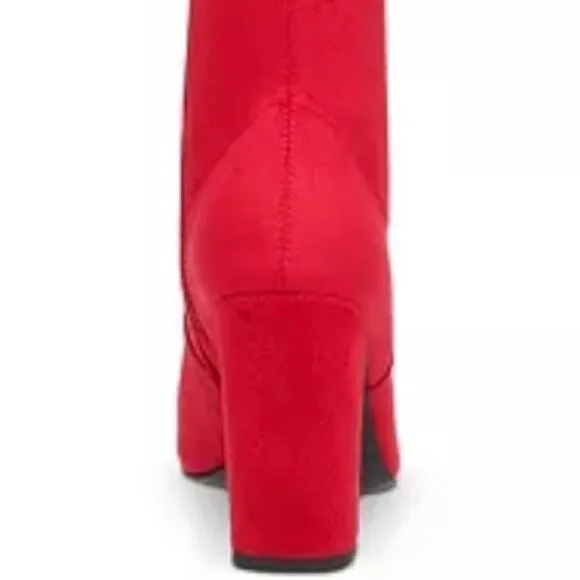 NWT Wild Pair 6 &amp; 10 Bravy Over-The-Knee Stretch Suede Block Heel Boots New Box