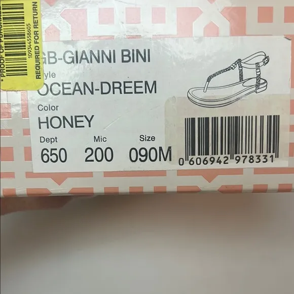 NWT⭐️GIANNI BINI Brown SANDALS🤎Flats Size 9