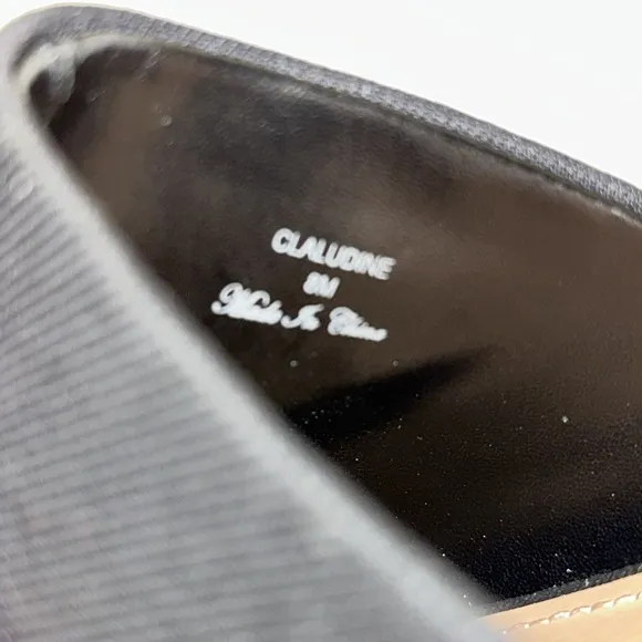 NYDJ Claudine (Claludine)* Black Slip-on Open Toe Patent Wedge Heel Sandal New