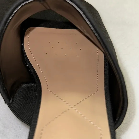 NYDJ Claudine (Claludine)* Black Slip-on Open Toe Patent Wedge Heel Sandal New