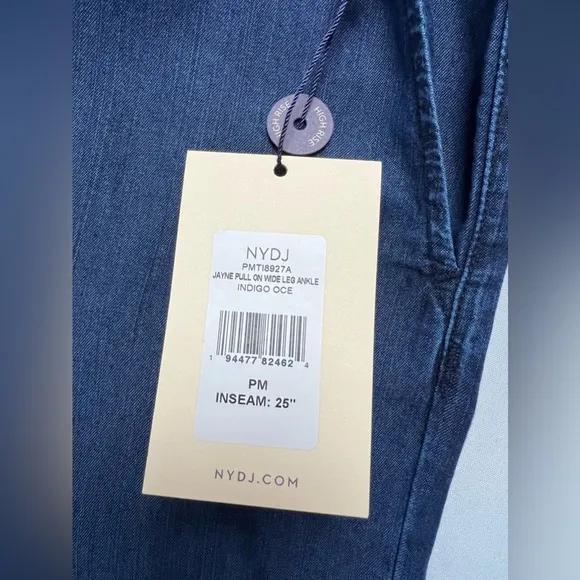 NYDJ Jayne Wide Leg Ankle Denim Pants