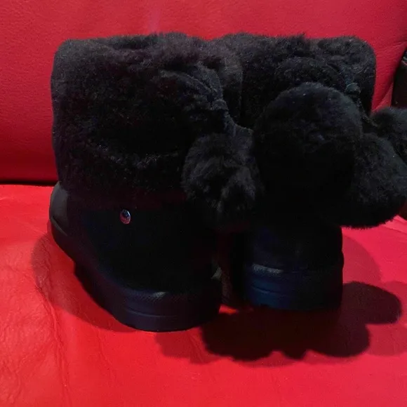 Obeo Black Suede Sheepskin Logo Support Insoles Boots