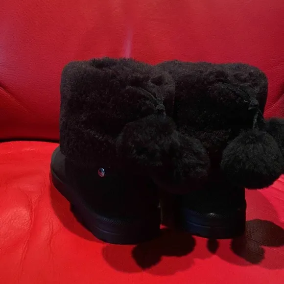 Obeo Black Suede Sheepskin Logo Support Insoles Boots