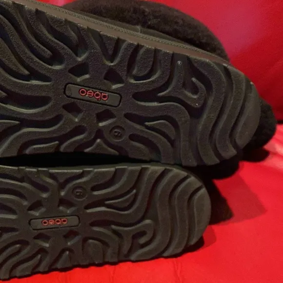 Obeo Black Suede Sheepskin Logo Support Insoles Boots