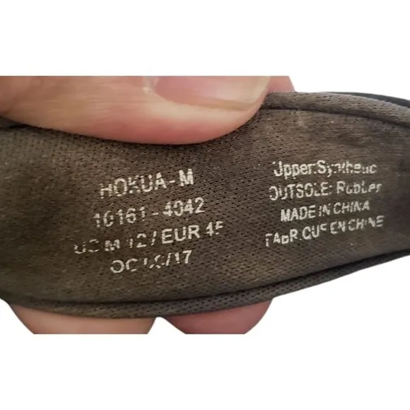 OluKai Hokua Flip Flops Black Slides Slip On Sandals Comfort Men Size 12