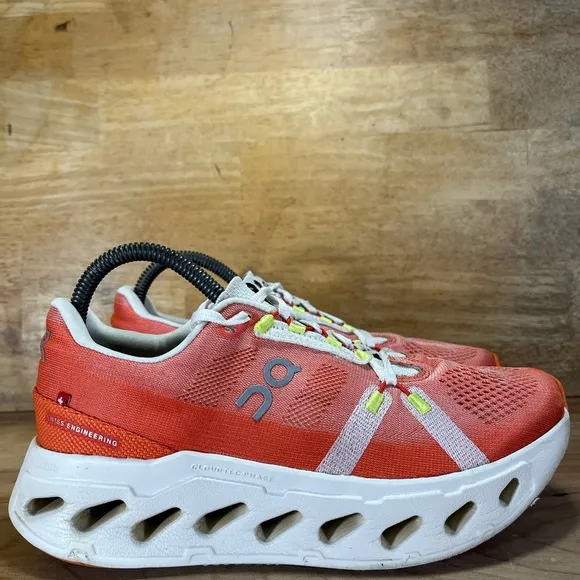 On Cloudeclipse REFLECTIVE Womens Size 8 Running Shoes Sneakers Flame Ivory