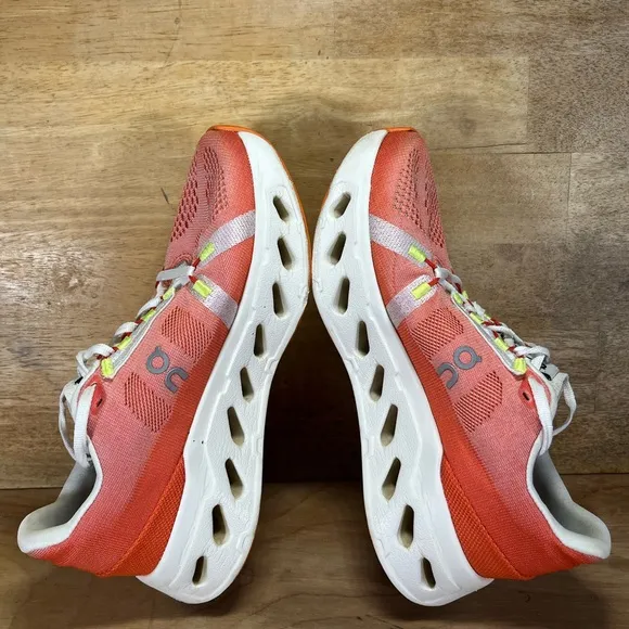 On Cloudeclipse REFLECTIVE Womens Size 8 Running Shoes Sneakers Flame Ivory