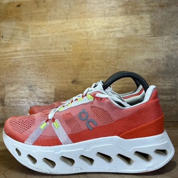 On Cloudeclipse REFLECTIVE Womens Size 8 Running Shoes Sneakers Flame Ivory