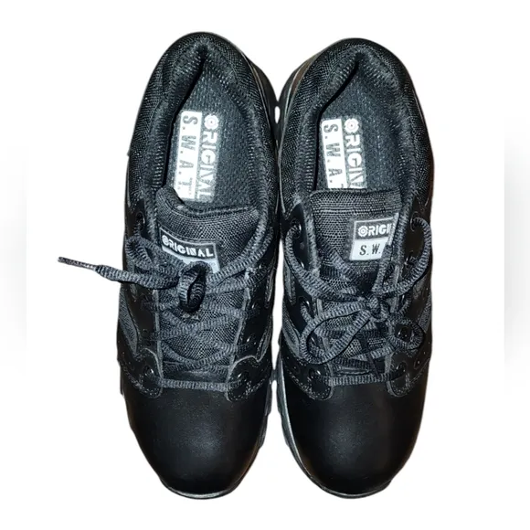Original Swat Chase Low Mens Black Leather Lace Up Tactical Boots Size 10.5