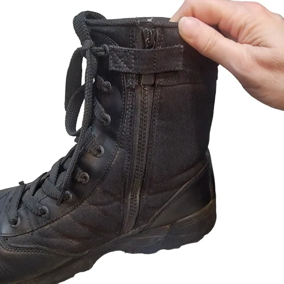 Original Swat Leather Tactical Boots. Classic Side Zip. Size 13