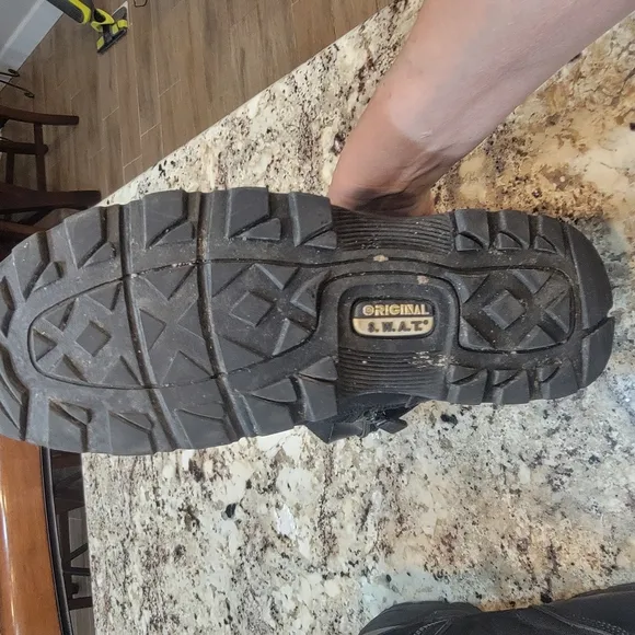 Original Swat Leather Tactical Boots. Classic Side Zip. Size 13