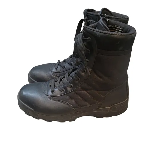 Original Swat Leather Tactical Boots. Classic Side Zip. Size 13