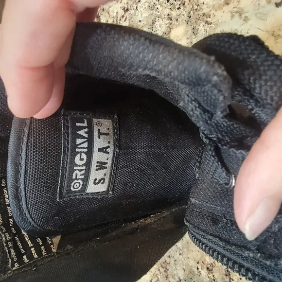 Original Swat Leather Tactical Boots. Classic Side Zip. Size 13