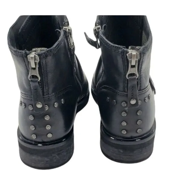 OTBT Frontage black studded moto ankle boots 8.5