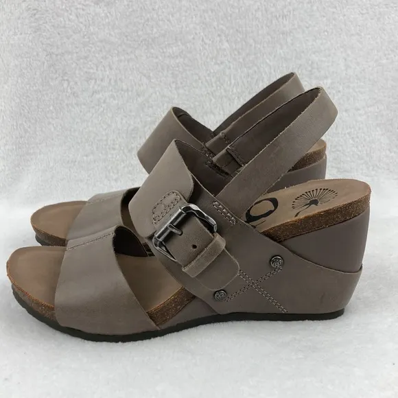OTBT Women’s Leather Overnight Wedge Sandals sz 8.5