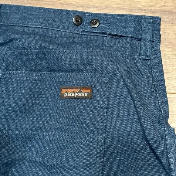 Patagonia All Seasons Hemp Canvas Double Knee Pants in Stone Blue Size 18