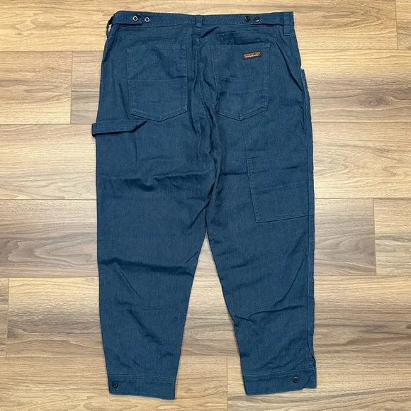 Patagonia All Seasons Hemp Canvas Double Knee Pants in Stone Blue Size 18