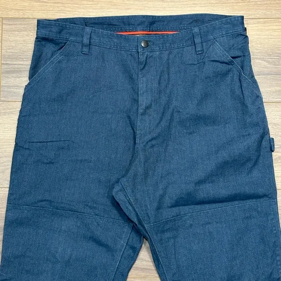 Patagonia All Seasons Hemp Canvas Double Knee Pants in Stone Blue Size 18