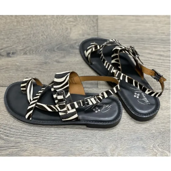 Patricia Nash Fidella Zebra Sandals Size 8.5