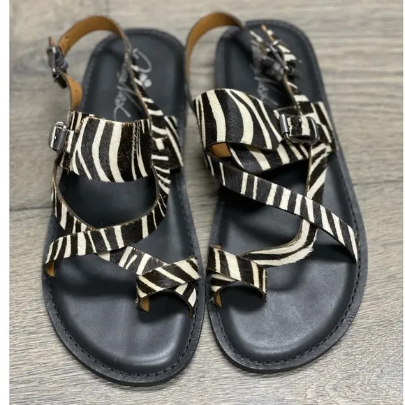 Patricia Nash Fidella Zebra Sandals Size 8.5
