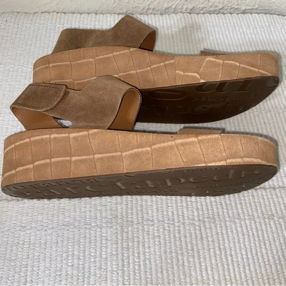 Pedro Garcia Lacey Mock-croc Suede Sandals Women's Brown Platform Sandals