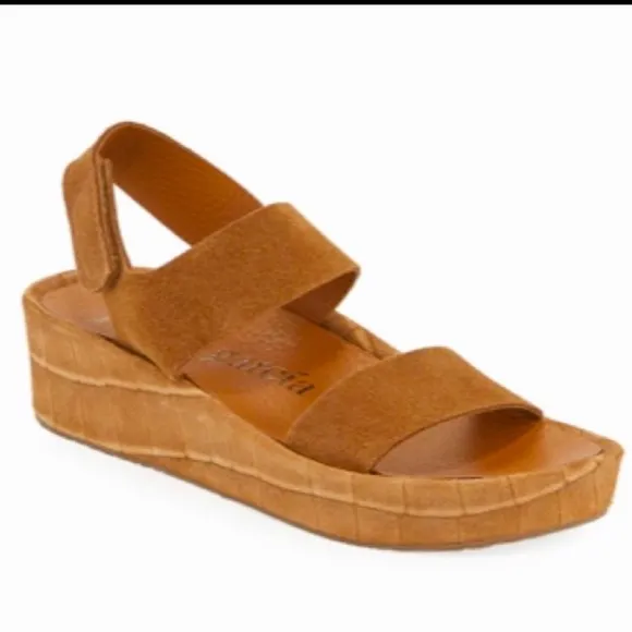 Pedro Garcia Lacey Mock-croc Suede Sandals Women's Brown Platform Sandals