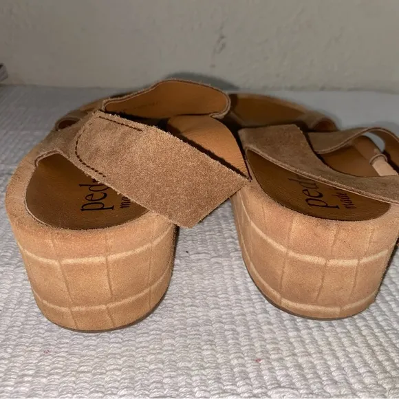 Pedro Garcia Lacey Mock-croc Suede Sandals Women's Brown Platform Sandals