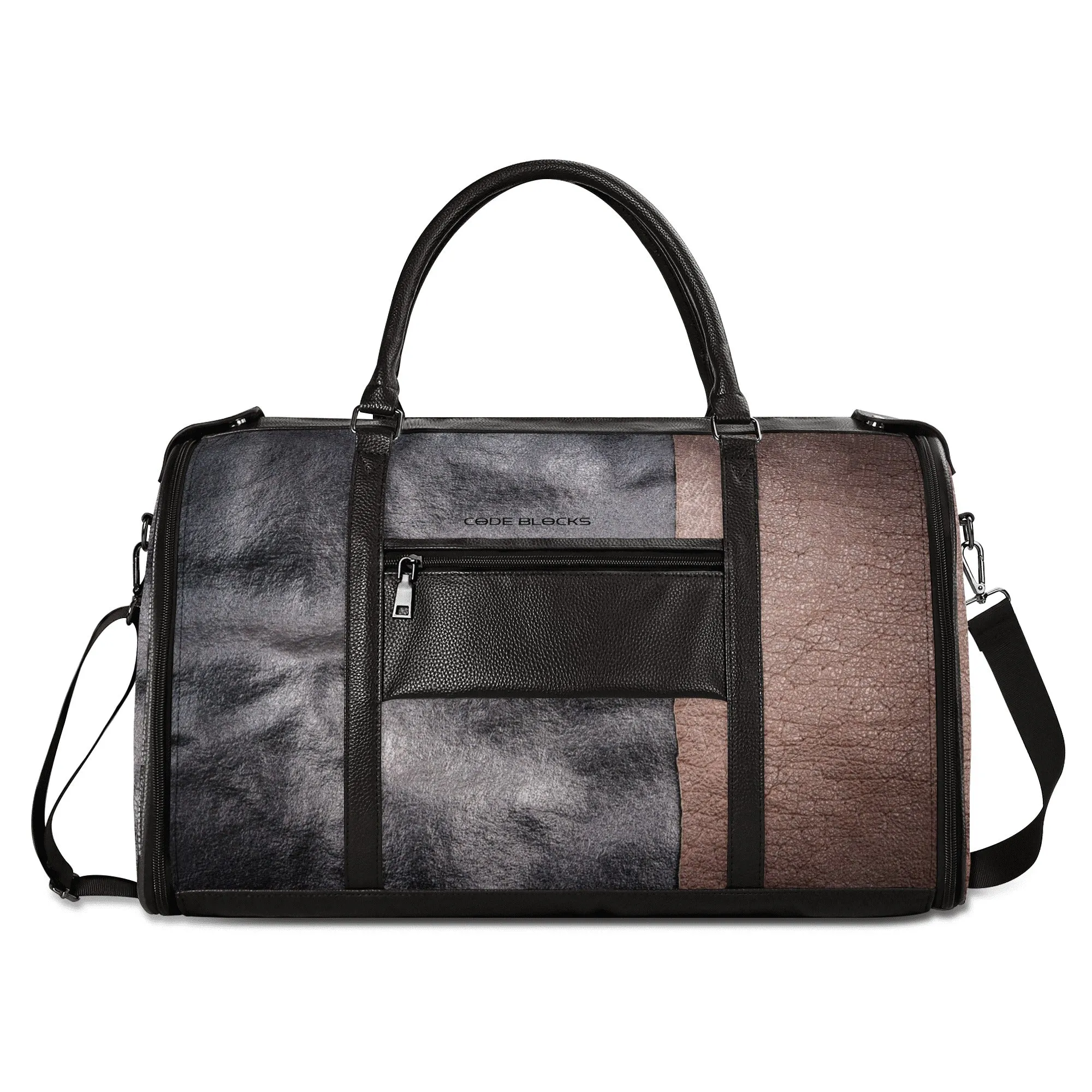 Personalized Leather Duffle Bag Foldable Travel Bag