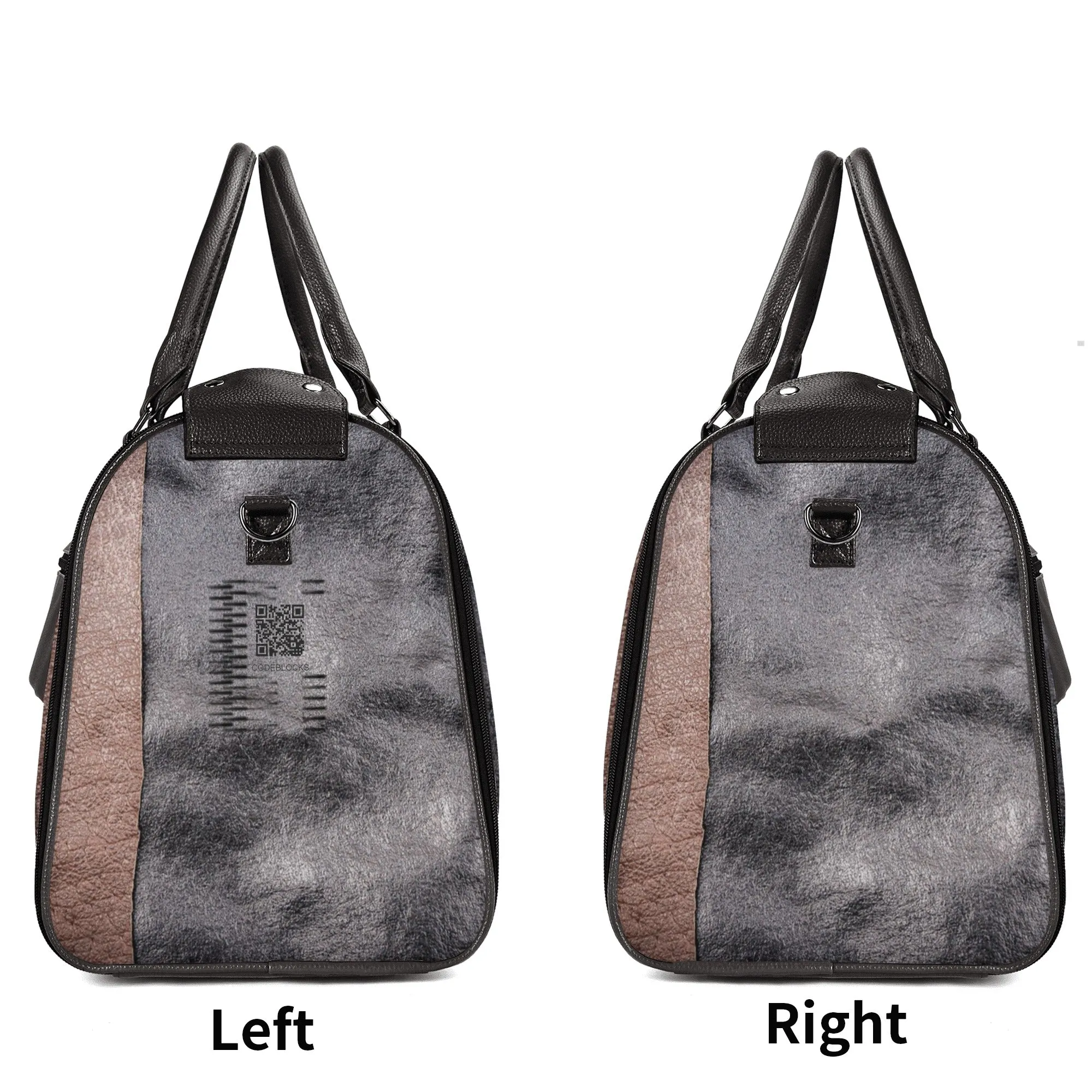 Personalized Leather Duffle Bag Foldable Travel Bag