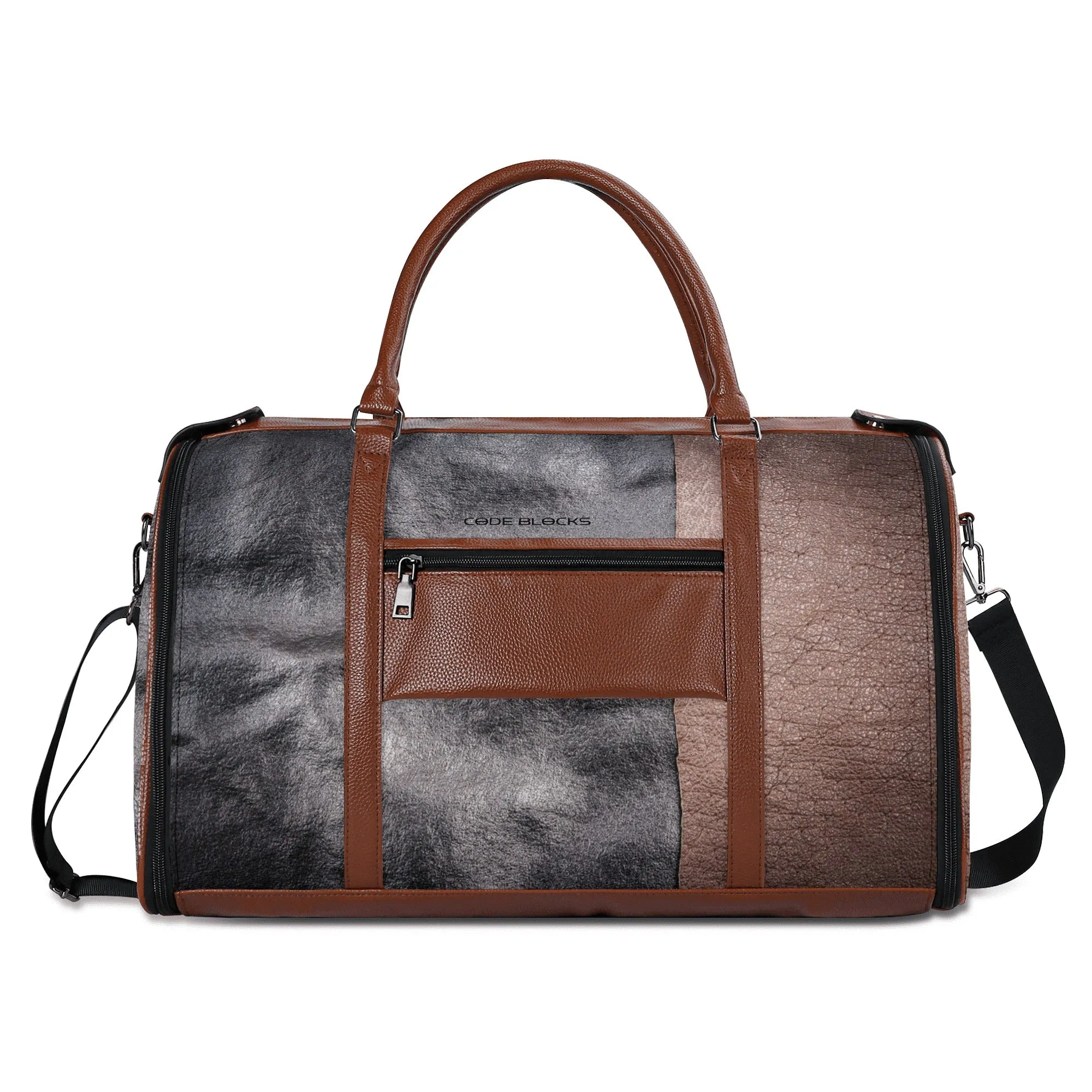 Personalized Leather Duffle Bag Foldable Travel Bag