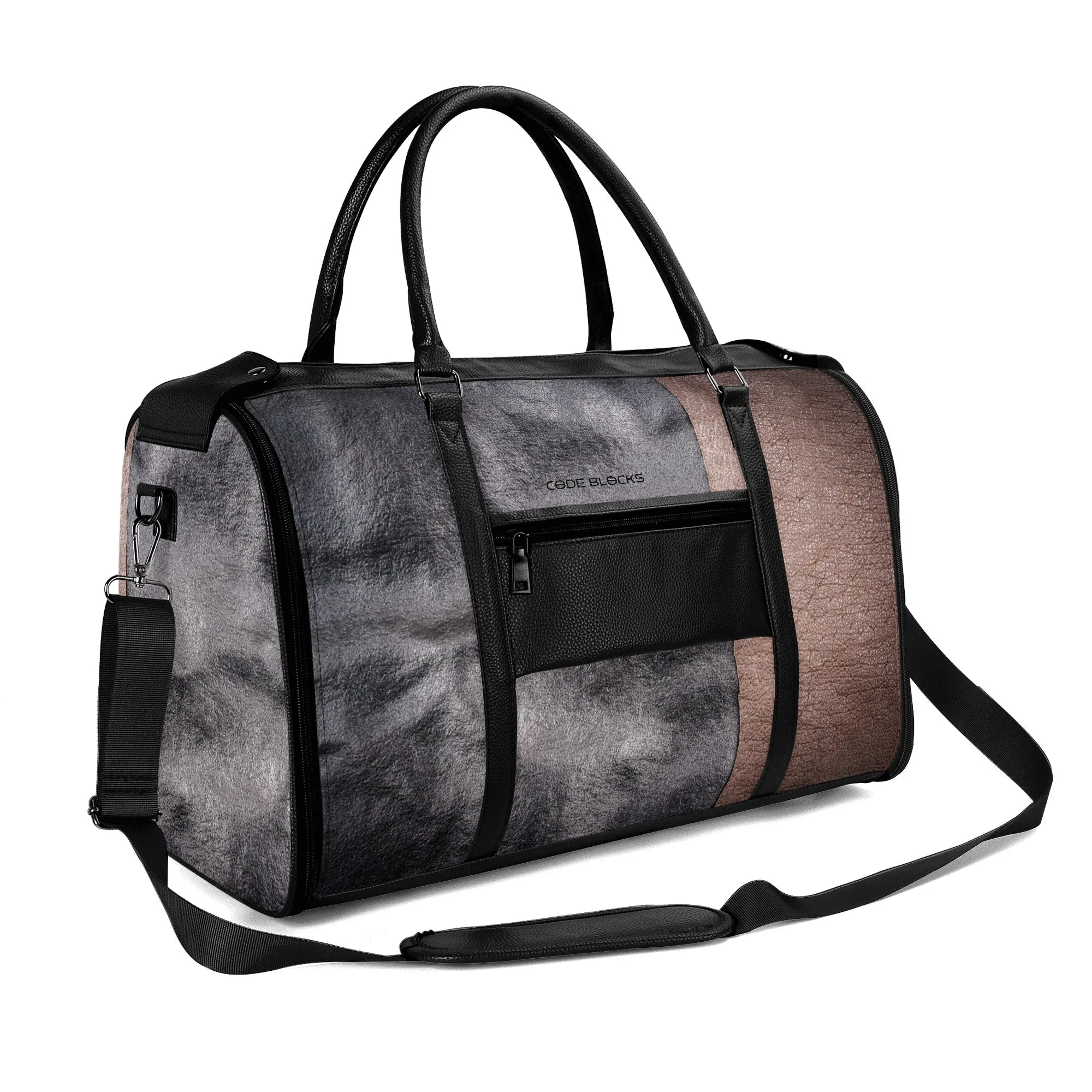Personalized Leather Duffle Bag Foldable Travel Bag