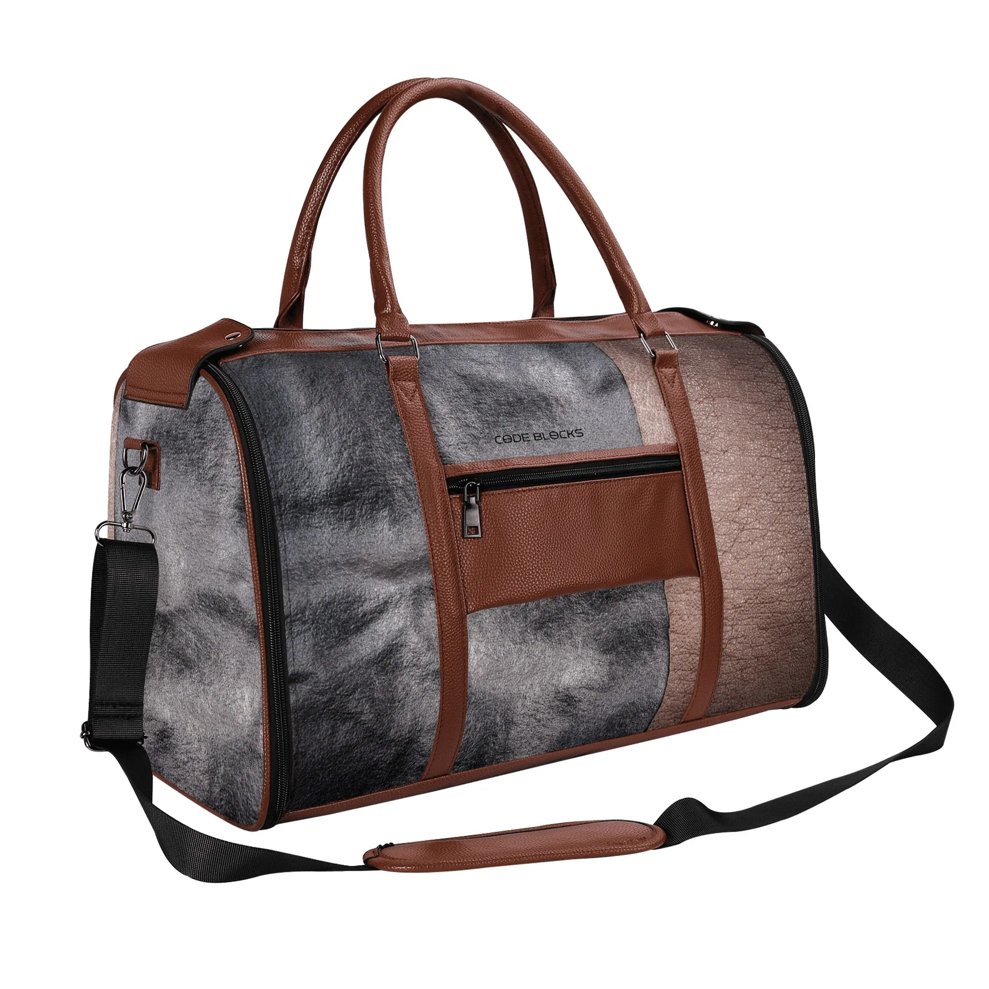 Personalized Leather Duffle Bag Foldable Travel Bag