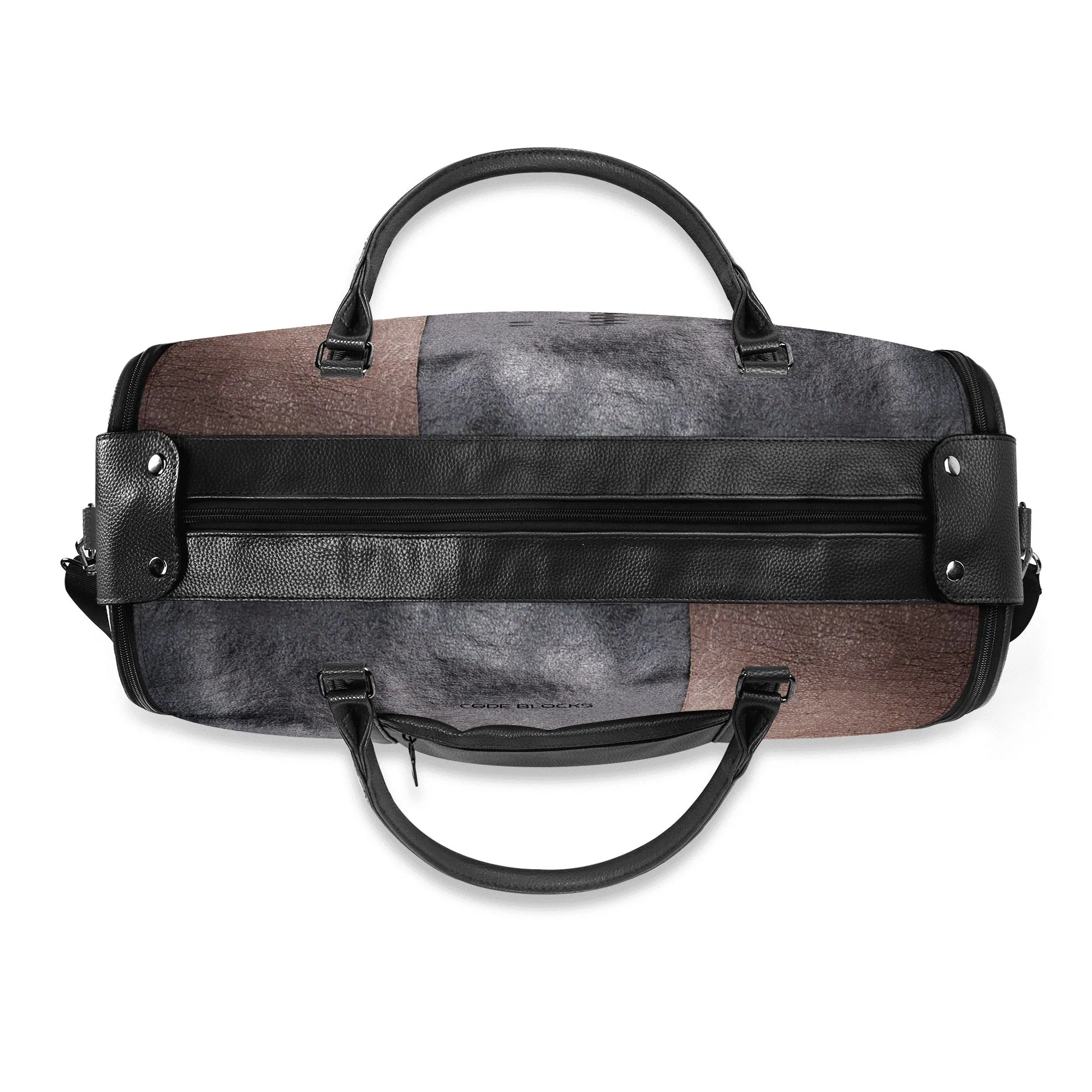 Personalized Leather Duffle Bag Foldable Travel Bag