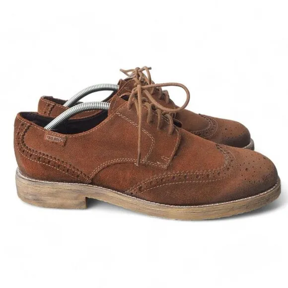 Pikolinos Canet Wingtip Suede Casual Oxfords Brown Men's 9-9.5