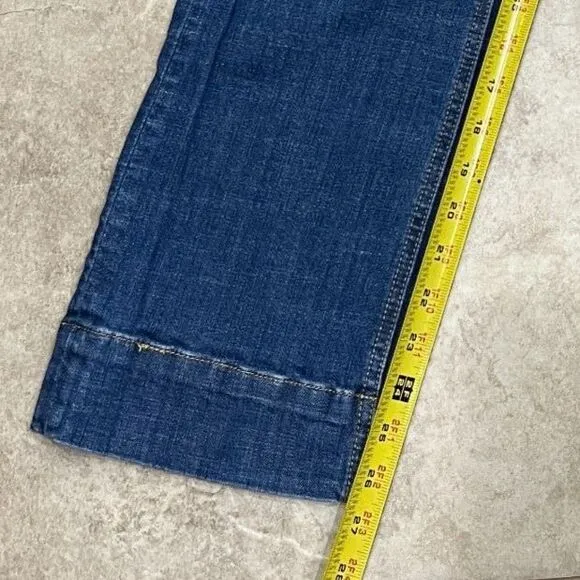 Pilcro Wide Leg Cropped Jeans Size 27 Front Pocket High Rise