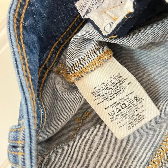 Pilcro Wide Leg Cropped Jeans Size 27 Front Pocket High Rise