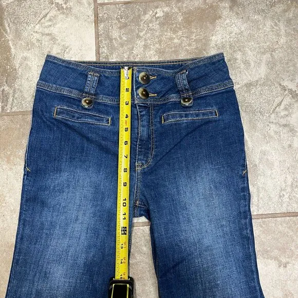 Pilcro Wide Leg Cropped Jeans Size 27 Front Pocket High Rise