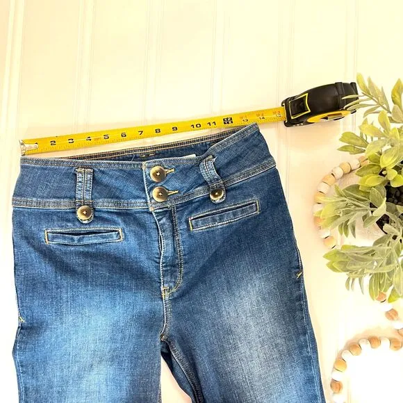 Pilcro Wide Leg Cropped Jeans Size 27 Front Pocket High Rise